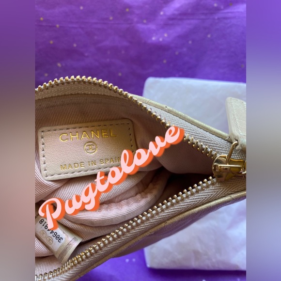 Chanel zipper O case SLG. 2020C pearlescent metallic RARE - Picture 13 of 14